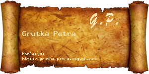 Grutka Petra névjegykártya